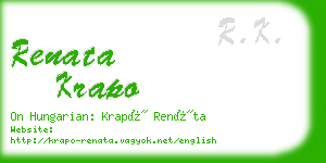 renata krapo business card